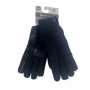 Isotoner Womens Black‎ SmartDri SmartTouch Gloves 1SZ EcoComfort NEW